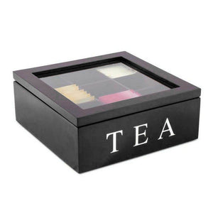 Tea Bag Jewelry Organizer Storage Box Compartments Tea Box Organizer Wood Sugar