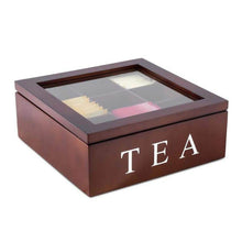 Load image into Gallery viewer, Tea Bag Jewelry Organizer Storage Box Compartments Tea Box Organizer Wood Sugar