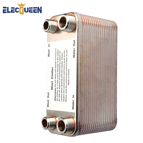 20/30/40 Plates Heat Exchanger Wort Chiller, Stainless Steel Counterflow Chiller
