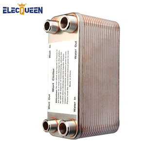 20/30/40 Plates Heat Exchanger Wort Chiller, Stainless Steel Counterflow Chiller