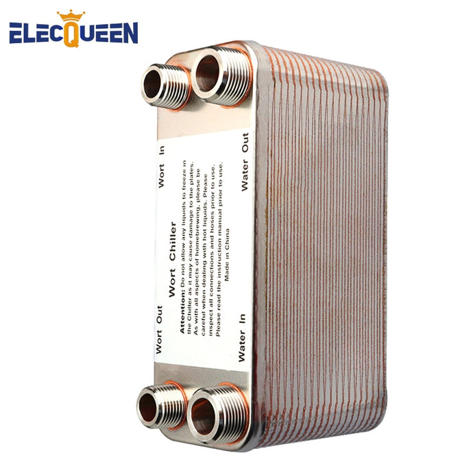 20/30/40 Plates Heat Exchanger Wort Chiller, Stainless Steel Counterflow Chiller